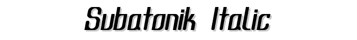 Subatonik Italic font